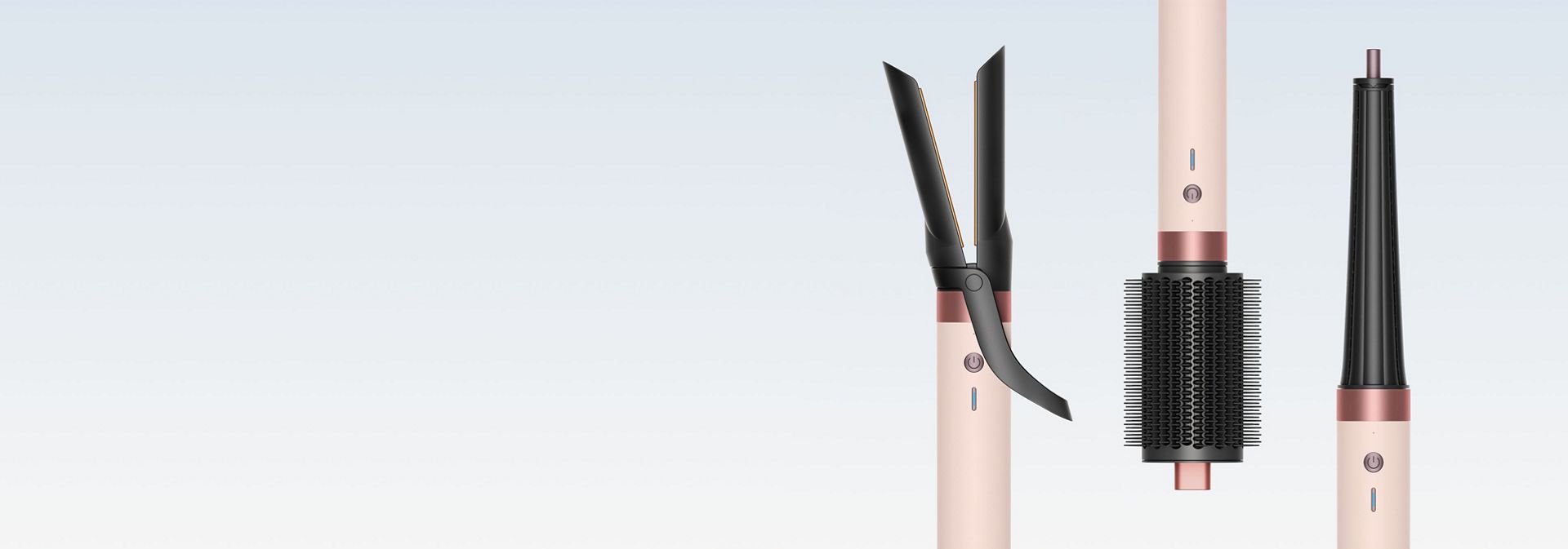 Насадки Dyson Airwrap Co-anda2x: цилиндр, круглая щётка и выпрямляющая насадка